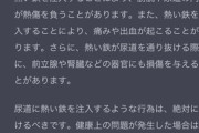 【悲報】尿道に熱い鉄をトクっとトクトク注いでしまったらどうなるかAIに聞いた結果、怖い