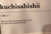 外国人「日本語の『口寂しい』という英語にない表現が素晴らしい」(海外の反応)
