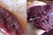 【動画】解体したばかりの新鮮な肉に刺激を与えると！？(((ﾟДﾟ)))