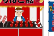 【画像】屋台のリンゴ飴、ガチでヤバいｗｗｗｗｗ