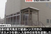 【北海道】新聞社勤務の3人、露天風呂を100m離れた茂みから望遠レンズ付ビデオカメラで盗撮し逮捕　「苫小牧民報社」の社員
