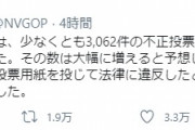 ネバダ州だけですでに３０６２件の不正投票を確認し通報　今後も大幅に増加する見通し