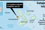 【エクアドル】ガラパゴス諸島で火山噴火、生態学上の重要地域に溶岩流出