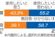 旧姓通称「使いたい」43％　30代が最多、内閣府調査