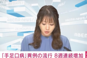 【緊急】『手足口病』異例の大流行 → 41都府県で警報レベル超え…