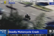 逃走中のバイクが車に衝突、米テレビ、生中継中にライダーが吹っ飛び死ぬ姿を放送してしまう  [1/26]