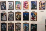 吉崎観音が参加した武者絵展に甲冑を着た「けものフレンズ」トキが展示
