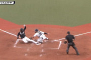 中村奨吾の2点タイムリー！今季初リクエストも覆らずロッテ同点！