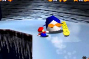 マリオ64のペンギンとのスライダーレースに勝てない…
