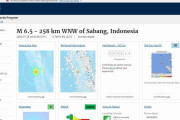 【USGS】29日、インドネシアで「M6.5」の地震が発生