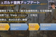 【FF14】パッチ5.5のイシュガルド復興アップデート「蒼天街復興祝祭」の情報が公開！「フェトゥ」では様々なアイテムがゲットできるプレゼントも