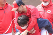 カープドラ5河野佳、打球右足直撃→負傷退場。大盛穂は挟殺プレー中に頭に送球直撃
