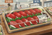 【悲報画像】スーパーの寿司、やせたかなしい姿で見つかる