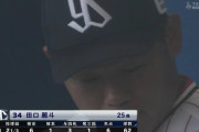 ヤクルト田口0勝1敗防御率19.29