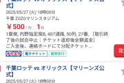 【悲報】千葉ロッテマリーンズの熱いファンの皆さん、チケットを投げ売りし始める【VISION2025】