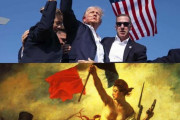 「奇跡の1枚」トランプ前大統領襲撃写真が歴史的名画と一致！