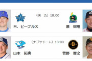 ２１日からのヤクルト３連戦はピープルズ、浜口、大貫が先発　上茶谷は２４日からの広島戦で先発へ