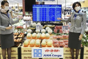 【画像】ANAの客室乗務員がスーパーの売り子に・・・・・・・