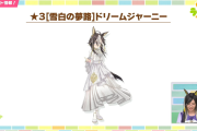【ウマ娘】☆3育成ウマ娘別衣装「ドリームジャーニー」が実装決定！！追込・長距離特化の性能で進化スキルのバフ持ち！！加速は外付け必須な模様。