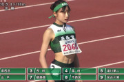 【動画】女子高生陸上競技会、開始9秒で乳●が見えるハプニング