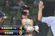 【vs西武】日ハム石井のタイムリーでリードを4点に広げる！