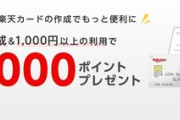 楽天カード2枚目作成で3000ポイント貰えるけど作った？