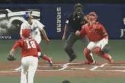 【GIF】カープ會澤のこのプレー、意味不明