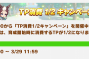 【ウマ娘】「TP消費1/2キャンペーン」って必要なのか？