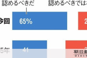 【朝日新聞世論調査】同性婚、法律で「認めるべき」65%　「認めるべきではない」22%