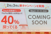 PayPayの3月のキャンペーンはスーパーマーケットが対象