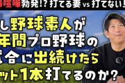今浪隆博さん「野球素人がプロ野球に1年間DHで出場してもヒットは一本もたぶん打てない」