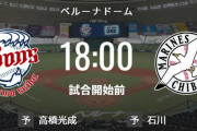 【試合実況】西武スタメン 先発:髙橋光成（2022.9.6）