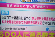 【速報】大阪府、新規感染者600人前後