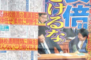 日刊スポーツ一面「安倍政権ふざけるな！！」【ｺﾛﾅ】