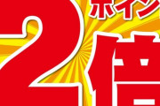 目薬(約1000円)の分だけポイント2倍にならなくて10ポイント損したのだけど…