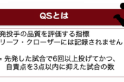 QS＝6回3失点←これに対する評価