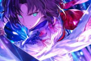 【FGO】両儀式イラスト！！　刀を構えた式、かっこいいです！！