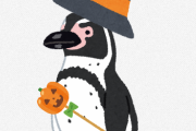 ペンギンさん、ハロウィーンの仮装でとことこお散歩　高校生「かわいい」　松江フォーゲルパーク