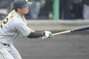 阪神・井上　バックスクリーン直撃の先制２ラン！ウエスタン４号