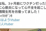 【悲報】新人VTuber「ワクチン打ったら心筋炎起こした」→識者からツッコミが入りまくりツイ消し鍵垢へｗｗｗｗ