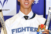 【ドラフト】日本ハム1位指名の明大・大川、1年目からのクローザーに意欲　父は元総合格闘家、母は元バレー日本代表