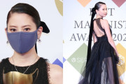 【芸能】河北麻友子、黒のスケスケドレスで美脚披露！“ベストマスクニスト”受賞の喜びは「とりあえず出川さんに報告したい」