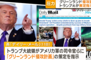 トランプ大統領､米軍司令官らに｢グリーンランド進行計画｣の策定を指示か 軍の高官らは抵抗しているとの報道