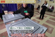 ロシア「ロシア編入住民投票、96％以上が賛成でした」