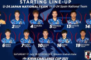 【速報】U24日本代表vsスペイン戦のスタメン発表キターー！！ｗｗｗｗｗｗ