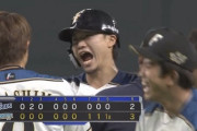 日ハム、9回2死満塁のチャンスで代打・西川がサヨナラタイムリー！！！！！