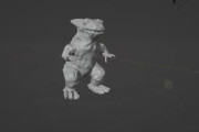 blenderでドラゴン作った