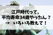 【教養】江戸時代って、平均寿命34歳やったん？