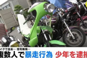 三段シートにロケットカウル　バイクで集団暴走　少年３人逮捕
