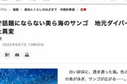 朝日新聞「選挙で話題にならない美ら海のサンゴ　地元ダイバーが気付いた異変」